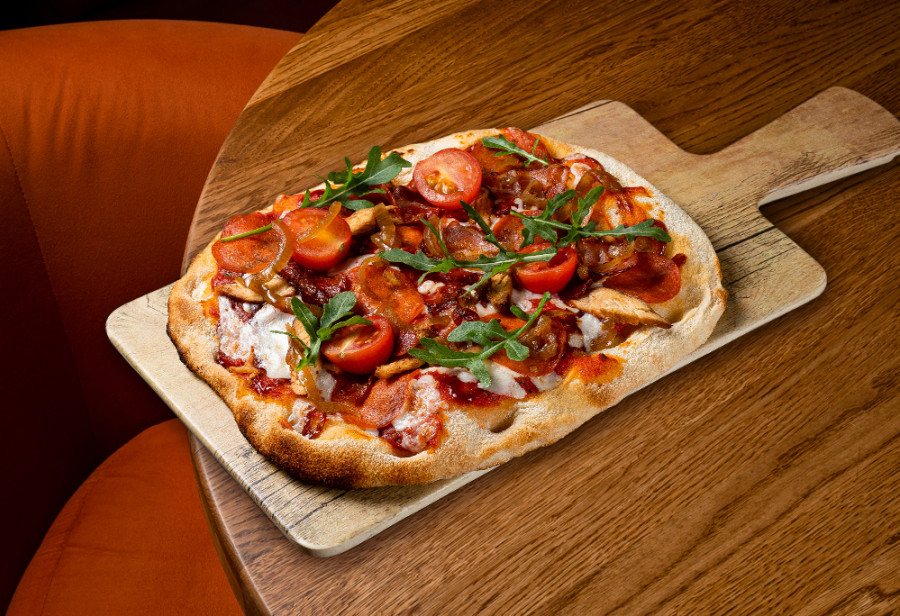 Пицца с мраморной говядиной